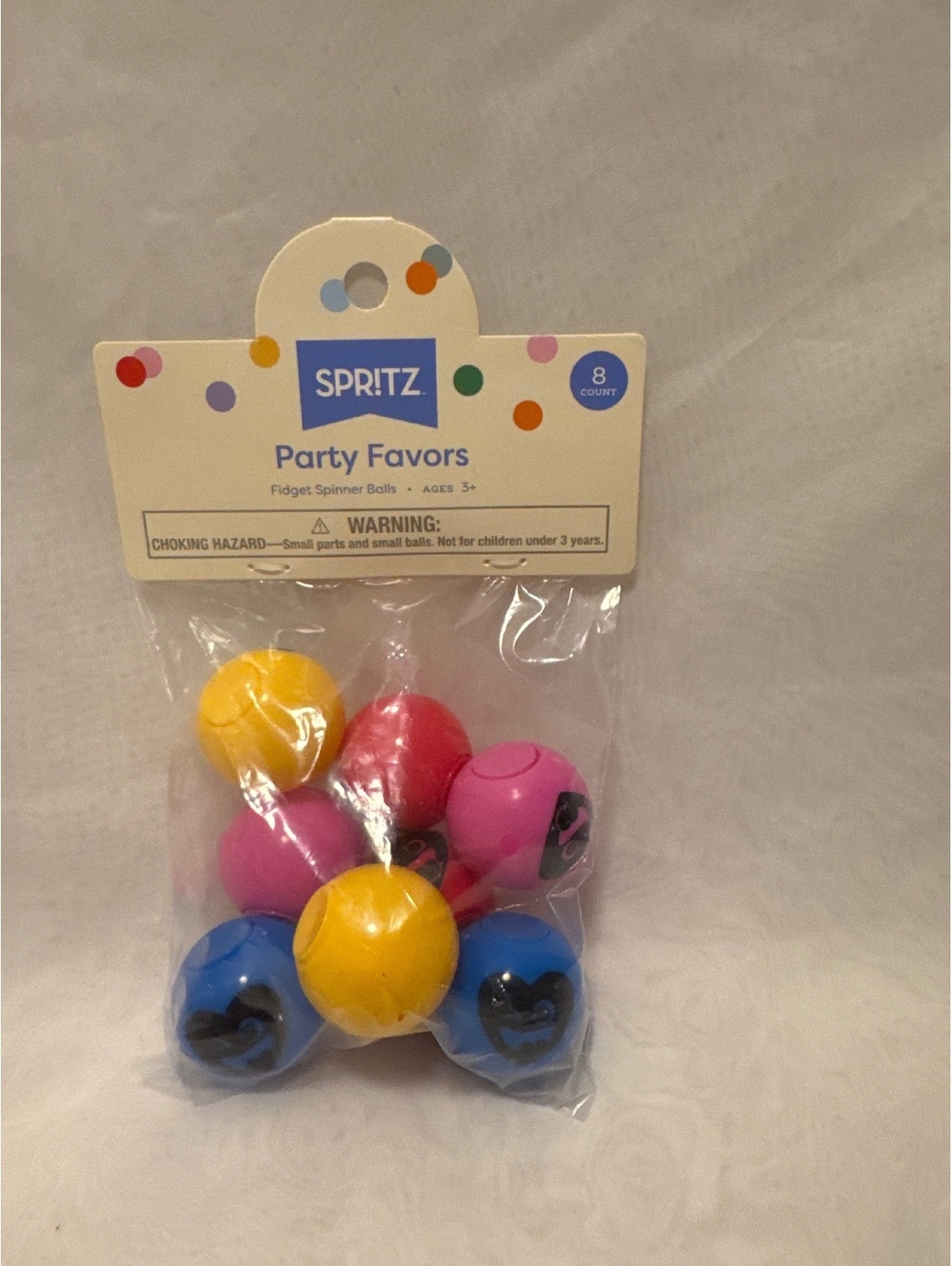 Spritz Party Favors Fidget Spinner Balls - 8 Count